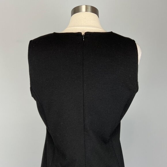 Anne Klein Womens Black Deep V Neck Dress Pockets Sleeveless Stretch size Large - Picture 7 of 12
